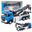 LEAN Toys Pojazd Ciężarówka Z Wysięgnikiem Holownik Metalowa Kabina Światła Dźwięki