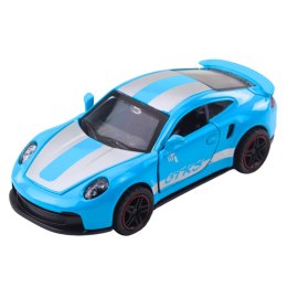 LEAN Toys Samochód Wyścigowy Metalowy Napęd Otwierane Drzwi Niebieski GTRS 1:43