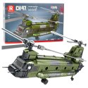 LEAN Toys Zestaw Klocków Konstrukcyjnych Helikopter Wojskowy CH-47 Chinook 1451 el.