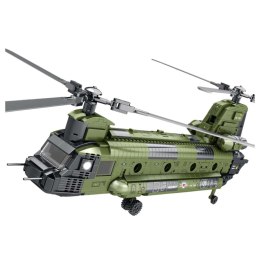 LEAN Toys Zestaw Klocków Konstrukcyjnych Helikopter Wojskowy CH-47 Chinook 1451 el.
