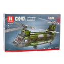 LEAN Toys Zestaw Klocków Konstrukcyjnych Helikopter Wojskowy CH-47 Chinook 1451 el.