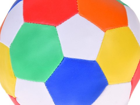 Miękka kolorowa piłka pluszowa ekoskóra 15cm szmacianka ZA5682