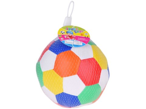 Miękka kolorowa piłka pluszowa ekoskóra 15cm szmacianka ZA5682