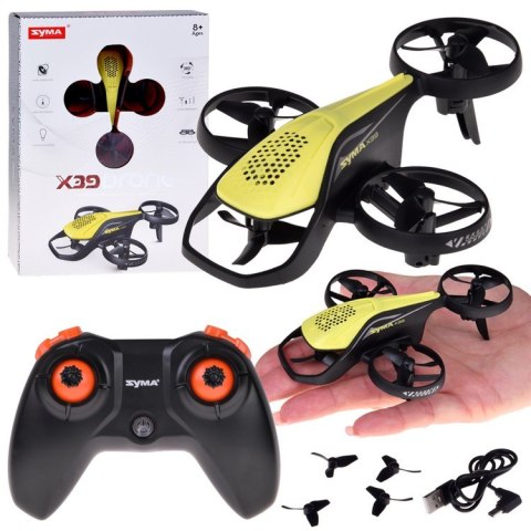 Mini Dron SYMA X39 czteroosiowy 2 prędkości akrobacje pilot 2,4GHz RC0715