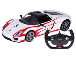 Rastar auto zdalnie sterowane Porsche 918 Spyder 1:14 pilot ośw RC0711