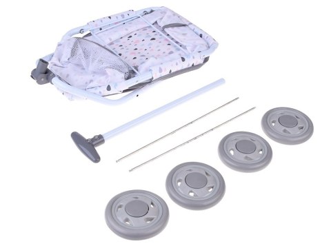 Wózek z rączką dla Lalek Misiów- Uroczy Wagonik do Ciągnięcia ZA5919