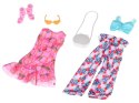 Zestaw ubranka dla lalki wakacyjne stylizacje sukienka dodatki ZA5707
