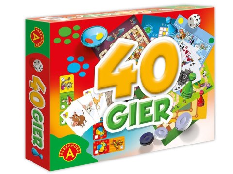 Alexander Zestaw 40 gier planszowe rodzinne karciane GR0647