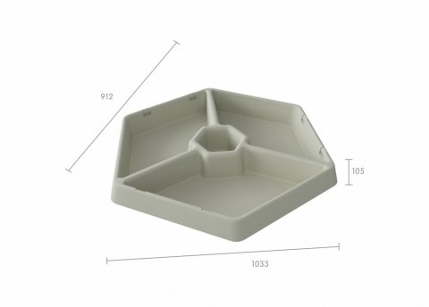 MASTERKIDZ Sześciokątny Stolik Do Zabawy Piaskiem i Wodą 3 Komory Regulowana Wysokość