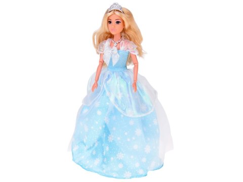 Anlily Lalka Śnieżna Królewna w niebieskiej sukni w śnieżynki ZA5702