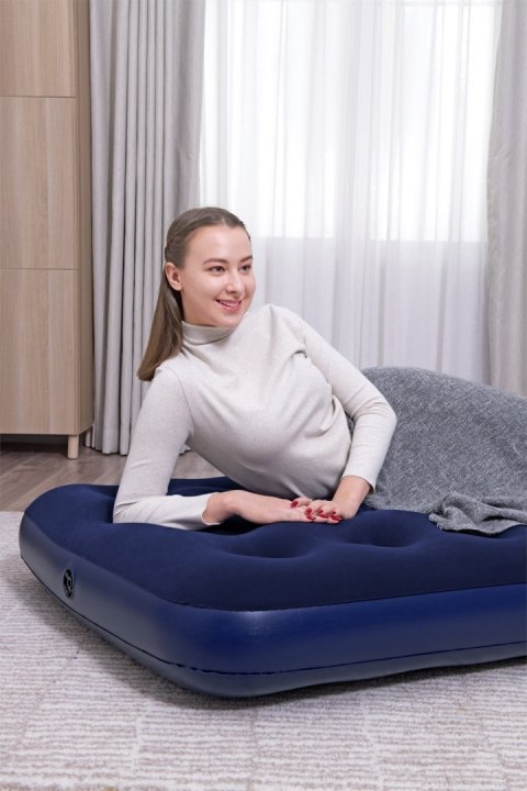 Dmuchany Materac turystyczny do spania Flokowany BESTWAY 188x99x22cm + Zestaw naprawczy Dmuchany Materac turystyczny do spania Flokowany BESTWAY 188x99x22cm + Zestaw naprawczy