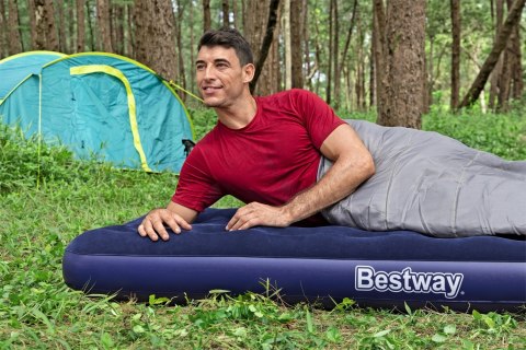 Dmuchany Materac turystyczny do spania Flokowany BESTWAY 188x99x22cm + Zestaw naprawczy Dmuchany Materac turystyczny do spania Flokowany BESTWAY 188x99x22cm + Zestaw naprawczy