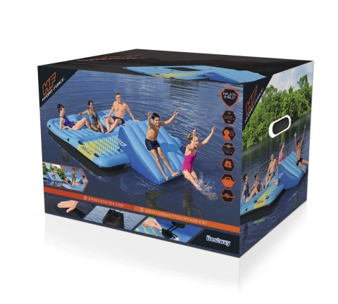 Duża dmuchana Wyspa do pływania Hydro-Force dla 5 osób BESTWAY + Zjeżdżalnia 365x295x77cm + Zjeżdżalnia Duża dmuchana Wyspa do pływania Hydro-Force dla 5 osób BESTWAY + Zjeżdżalnia 365x295x77cm + Zjeżdżalnia