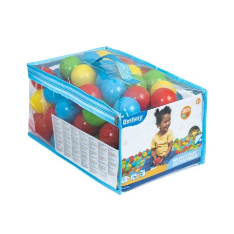 Zestaw 100 Piłeczek Kulek 5,85cm do suchego basenu BESTWAY 4 Kolory + Torba Zestaw 100 Piłeczek Kulek 5,85cm do suchego basenu BESTWAY 4 Kolory + Torba