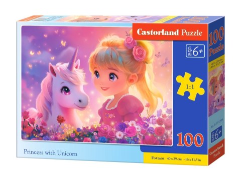 Puzzle 100-elementów Princess with Unicorn B-111299
