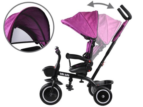 Rowerek trójkołowy Tiny Bike 3w1 różowy z daszkiem SP0650