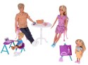 Anlily Duży zestaw RODZINA LALEK Kuchnia i mebelki + szkoła i praca ZA5699