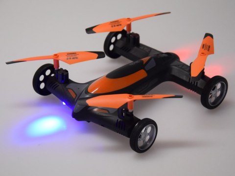Zdalnie sterowany DRON Quadkopter z kamerką 2w1 Lata + jeździ RC0725 PO