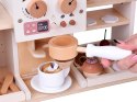 Zestaw Drewniany Kawiarnia Coffee Shop Ekspres Kubeczki Desery ZA5938