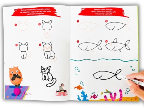 Kapitan Nauka Bazgraki uczą się rysować. Zwierzęta KS1198