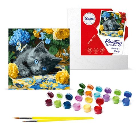 Malowanie po numerach 40 x 40 cm KHO6795 Błękitnookie kocię AP0098