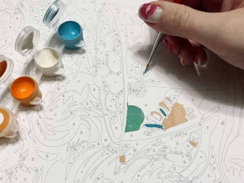 Malowanie po numerach 40 x 40 cm KHO8601 Nowoczesna Królewna Śnieżka AP0101