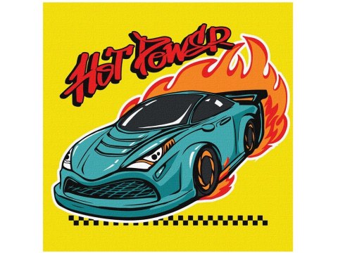 Malowanie po numerach dla dzieci 25x25cm KHO1192 Wyścigi motorowe AP0063