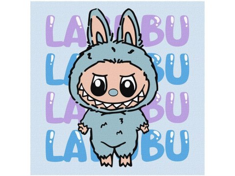 Malowanie po numerach dla dzieci 25x25cm KHO1283 On - Labubu AP0066