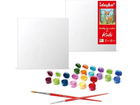 Malowanie po numerach dla dzieci 25x25cm KHO6193 Magiczny jeleń AP0083