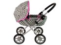 Alice Wózek Dla Lalek Szary w Białe Gwiazdki
