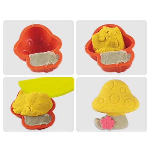 WOOPIE Piasek Kinetyczny 0,8 kg Zestaw w Koszyku z Foremkami + Basen