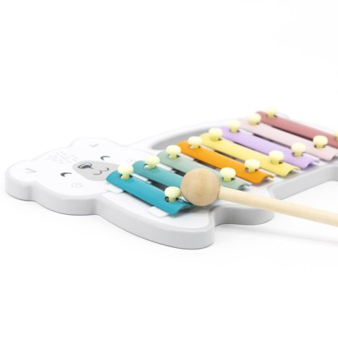 VIGA Drewniane Cymbałki Miś Polarny Ksylofon Montessori