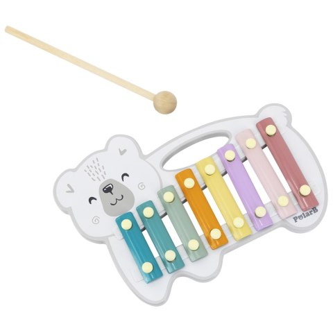 VIGA Drewniane Cymbałki Miś Polarny Ksylofon Montessori