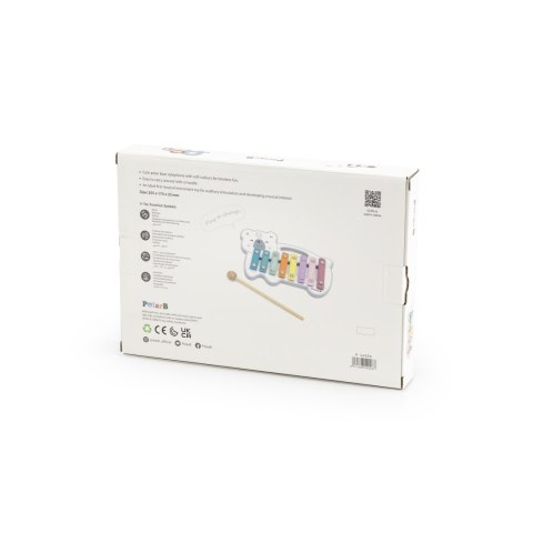 VIGA Drewniane Cymbałki Miś Polarny Ksylofon Montessori