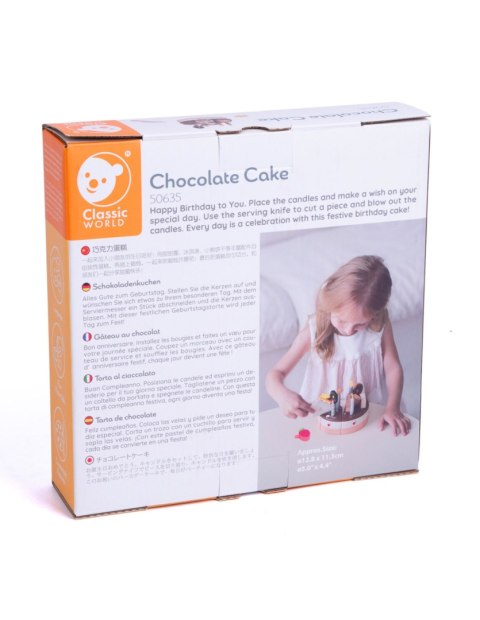 CLASSIC WORLD Drewniany Tort Urodzinowy do Krojenia 19el.