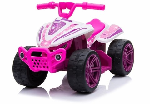 LEAN CARS Quad na akumulator TR1805 Biało-różowy