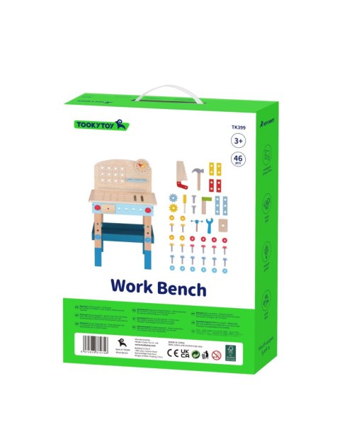 TOOKY TOY Drewniany Stół Do Majsterkowania Warsztat