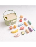 TOOKY TOY Drewniany Zestaw Żywność Warzywa Owoce do nauki krojenia