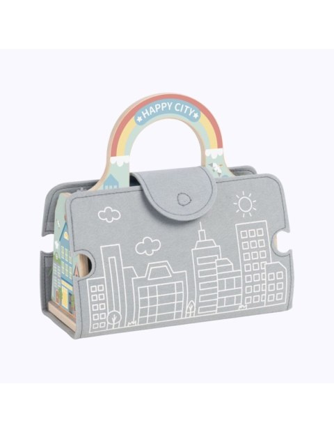 TOOKY TOY Zestaw Mini Miasto Przenośny Zestaw Torba Samochody