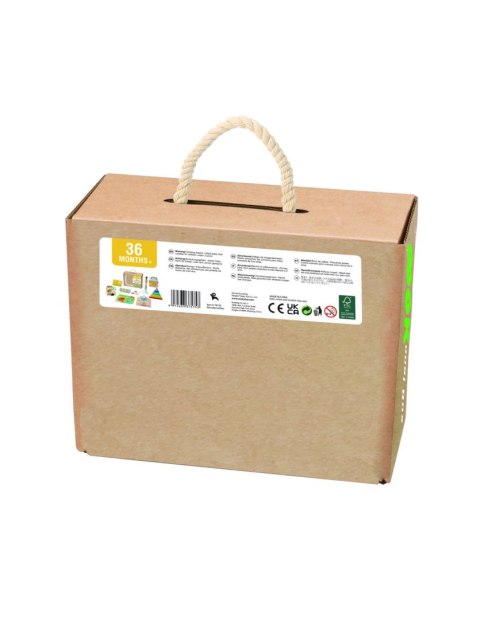 Tooky Toy Edukacyjne Pudełko Montessori Układanka Liczydło Tablica Pogody 6w1 od 3 Lat