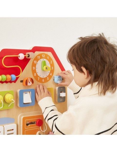 VIGA Drewniana Tablica Manipulacyjna Domek Odkrywania i Nauki