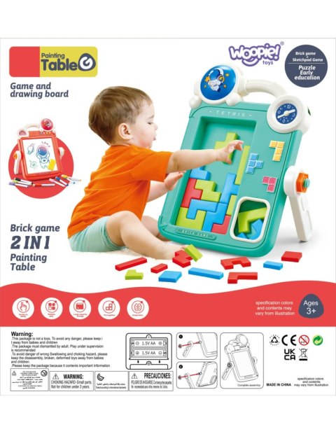 WOOPIE Dwustronna Tablica do Rysowania Gra Tetris 2w1