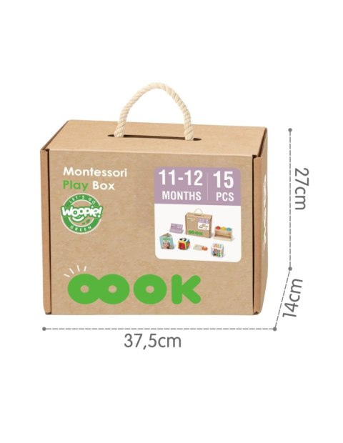 WOOPIE GREEN Pudełko Box 5w1 Montessori Edukacujny 11-12M FSC
