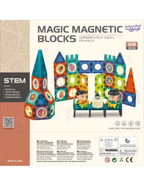 WOOPIE Klocki Magnetyczne Zamek 98 el.