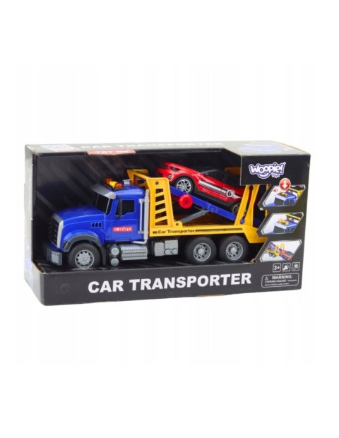 WOOPIE Laweta Ciężarówka Transporter Z Autkiem Światło Dźwięk