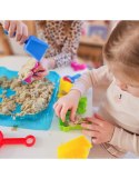 WOOPIE Piasek Kinetyczny 0,5 kg Zestaw Stolik z Foremkami