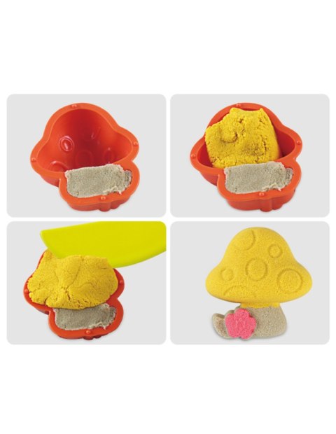 WOOPIE Piasek Kinetyczny 0,8 kg Zestaw w Koszyku z Foremkami + Basen