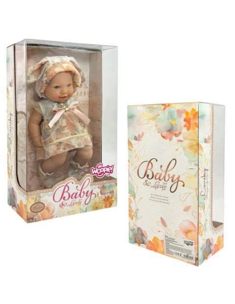 WOOPIE ROYAL Lalka Bobas 24 cm w Sukience i Czapeczce Króliczka