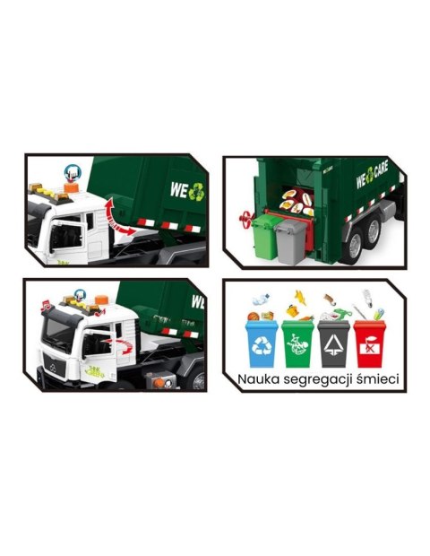 WOOPIE Śmieciarka Ciężarówka Segregacja Śmieci - skala 1:10