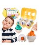 WOOPIE Układanka Sorter Montessori Dopasuj Kształty Wesołe Kurczaczki Jajka 6szt
